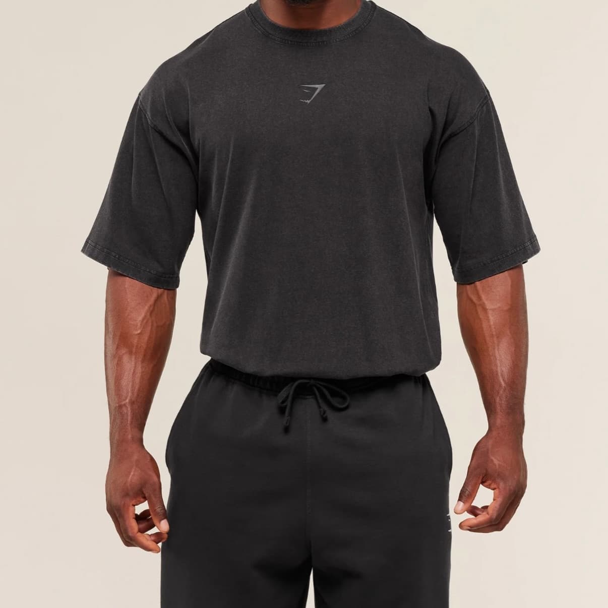 Футболка Gymshark Power Oversized, washed black